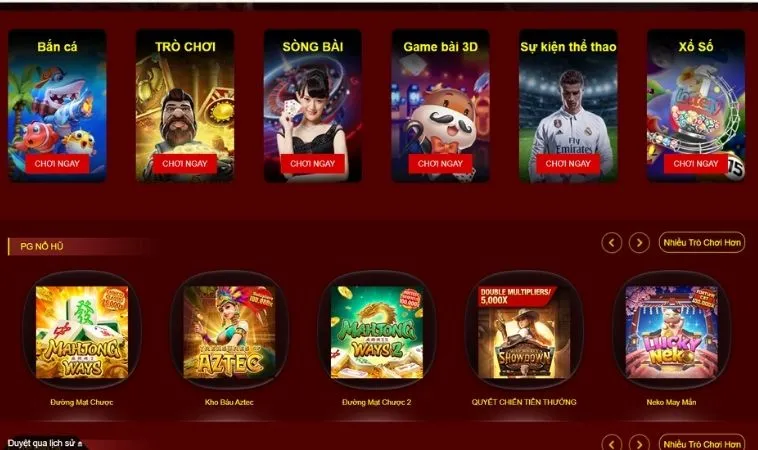 Đa dạng các thể loại game để trải nghiệm tại nhà cái 33WIN