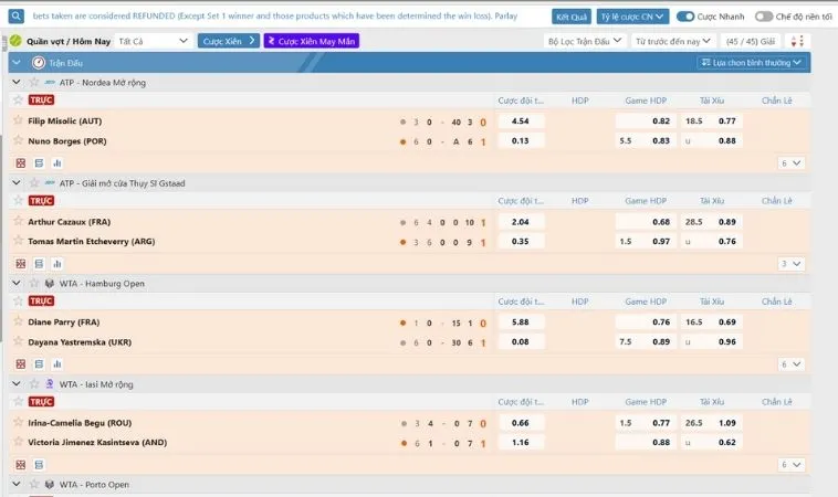 Tìm Hiểu Cá Cược Quần Vợt 33WIN: Bí Quyết Chiến Thắng Từ Dân Chơi Lâu Năm 1 Bảng kèo cá cược quần vợt 33WIN